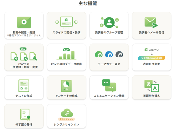 LearnOサービス画面